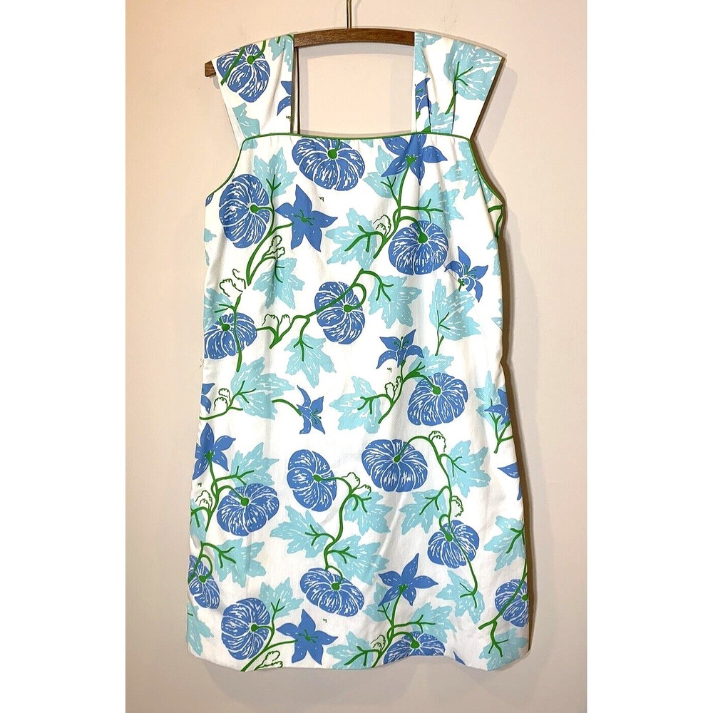 The Vested‎ Gentress Dress 10/12 Vintage Sundress Screen Print Floral No Belt